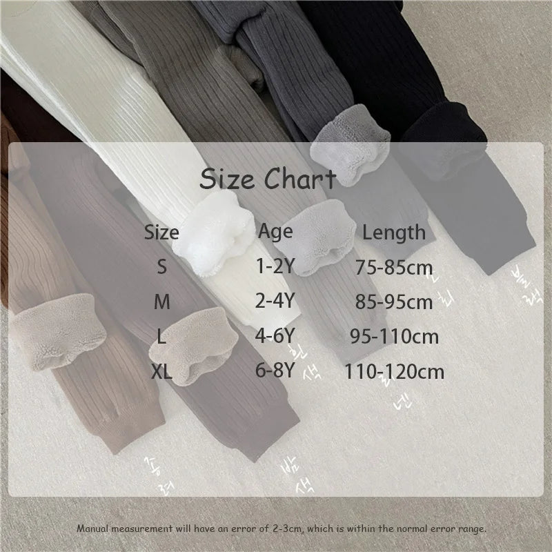 MILANCEL 2026 Winter Girls Pants Warm Plush And Thicken Leggings 6 Colors Children Leggings