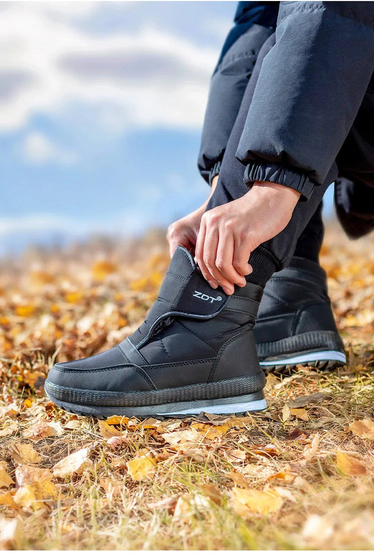 -40°C Winter Thicken Warm Men's Snow Boots Outdoor Waterproof Comfort Cotton Shoes Cold Resistant Non-slip Platform Ankle Boots