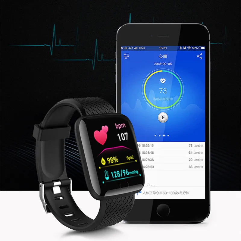 116 Plus Smart Bracelet Color Screen Heart Rate Smart Bracelet Adult Student Man And woman Sports Step Count Bluetooth Watch Y68