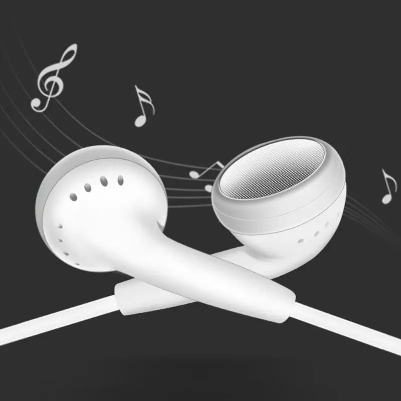 Auriculares intrauditivos blancos de 3,5mm para Samsung Galaxy, auriculares con cable y conector de micrófono para teléfonos móviles inteligentes, volumen ajustable