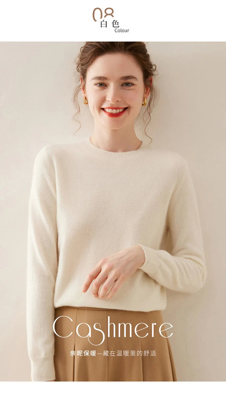 WinvyNee Cashmere Women Sweater Long Sleeve O neck Merino Wool Jumper Solid Knitwear Casual Pullover Tops Jumper Autumn A1054001