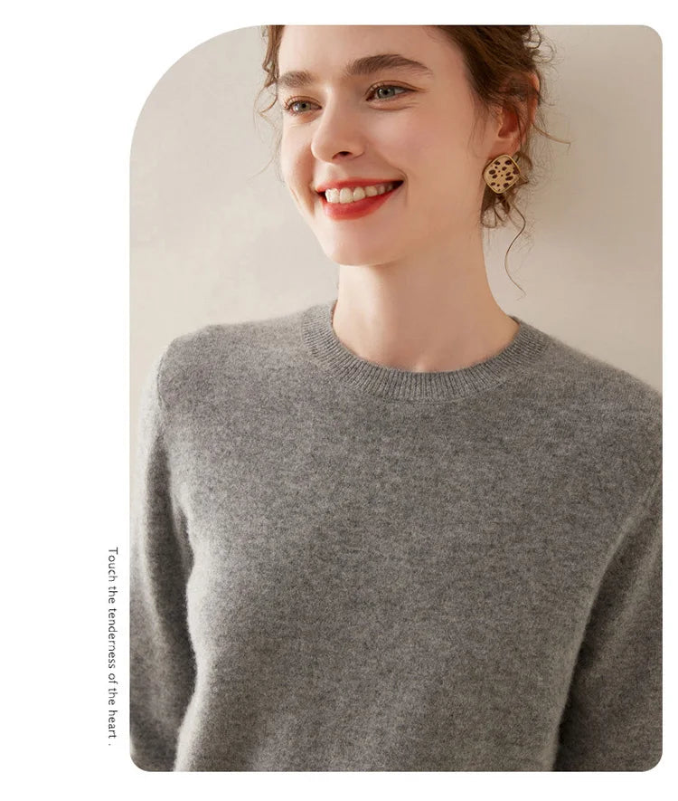 WinvyNee Cashmere Women Sweater Long Sleeve O neck Merino Wool Jumper Solid Knitwear Casual Pullover Tops Jumper Autumn A1054001