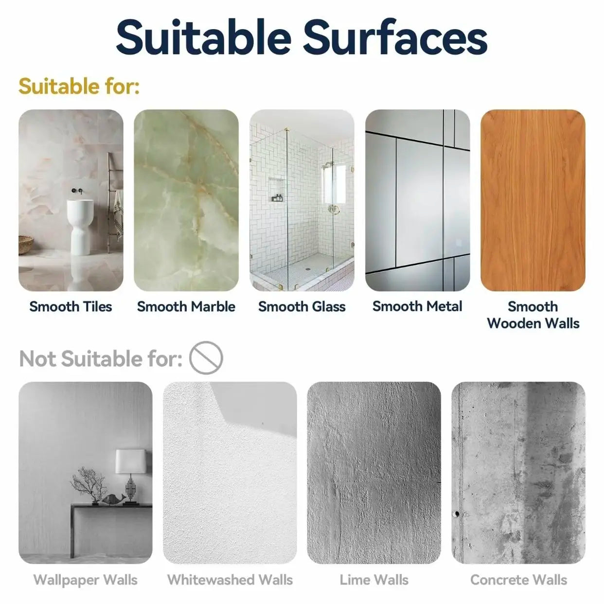 3/5 Pack Shower Organizer , Adhesive Shower Caddy with No Drilling,  Rustproof Stainless Steel for Bathroom and Storage&Kitchen