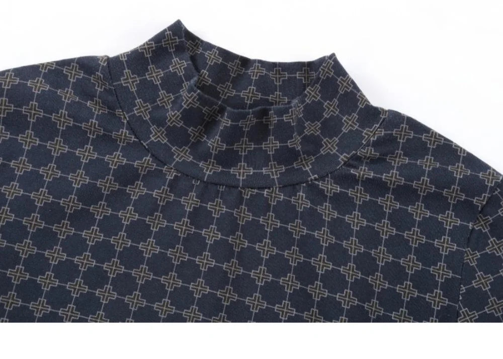 AP AW26 Navy Blue Corduroy Collection Kids Boy Girl Fashion Geometric Print Shirt Family Matching Clothing Dress Top Jumper
