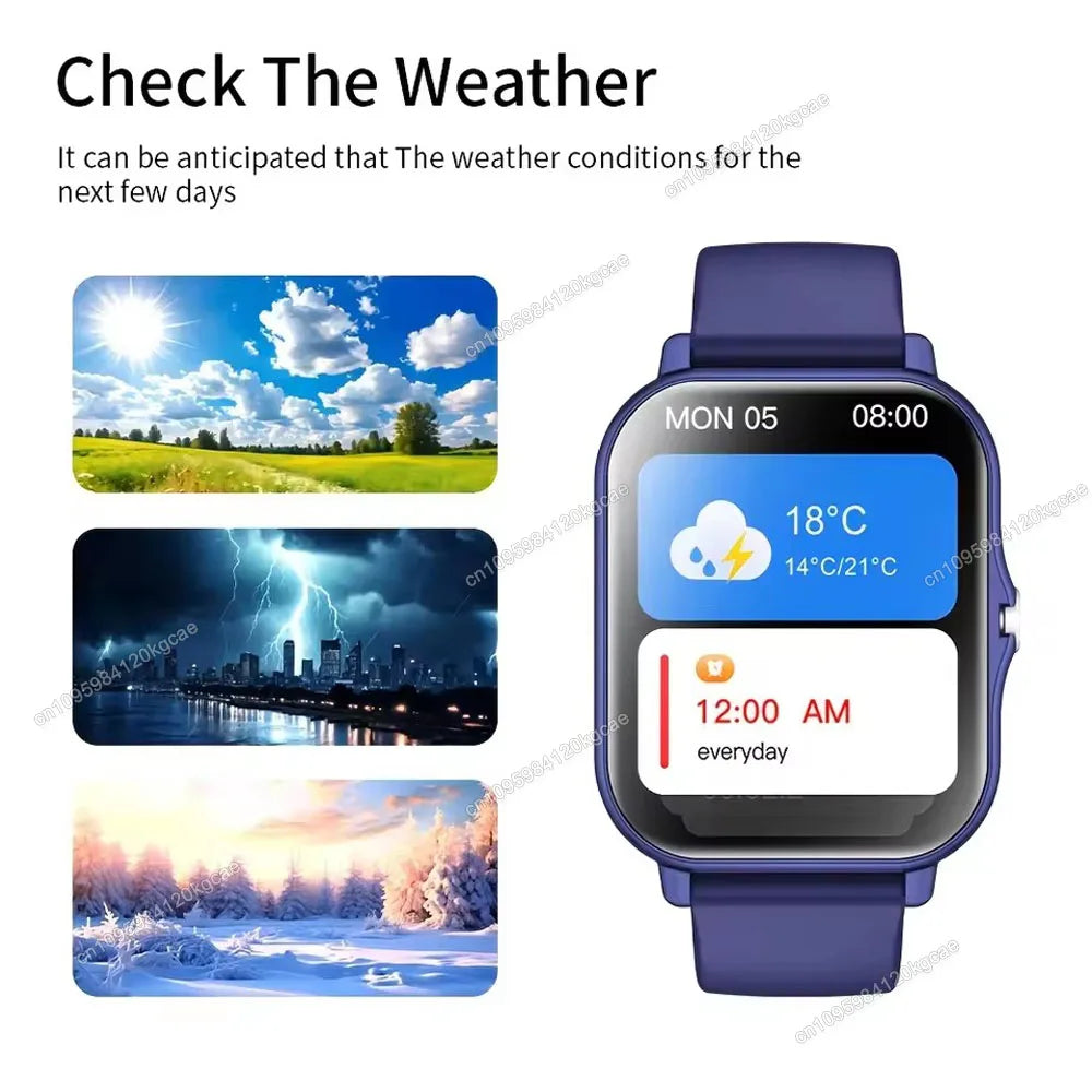 [Smart Watch, Wireless] Wireless Men'S And Women'S Smart Watch, 1.83'' Full Screen Touch, Dialing/Answering Calls Pedometer Hw12