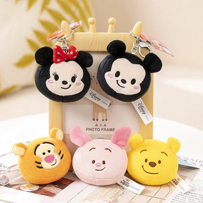 Kawaii Pooh Bear Piglet Tigger Mickey Mouse Minnie Mouse Plush Small Pendant Lovely Keychain Small Decorations