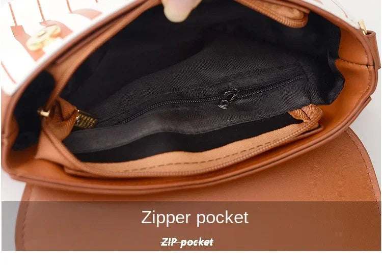 Piano Shape Flap Shoulder Bag Creative PU Leather Portable Handbag Detachable Strap Crossbody Novelty Bag
