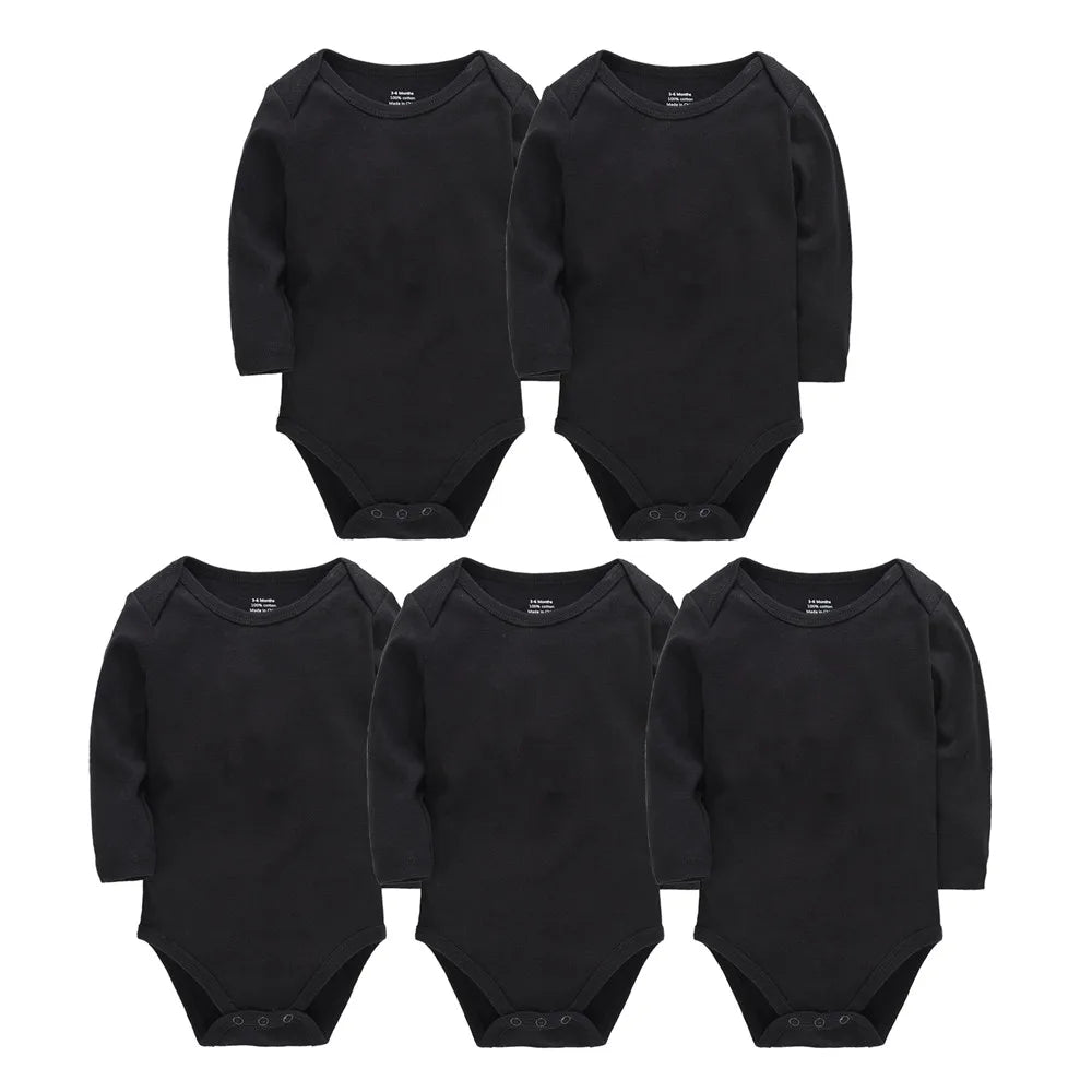 Kavkas ropa para bebé (niño o niña) de 0 a 24 meses, 3/5 Uds. Por lote, Body 100% de algodón para recién nacido, mono de manga larga para las cuatro estaciones