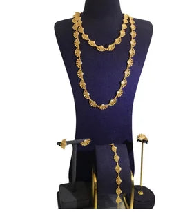 Jankelly  Trendy Fashion 4PCS Luxury Waterdrop Indian Jewelry Sets For Women Wedding Party Indian Dubai Bridal jewelry Sets