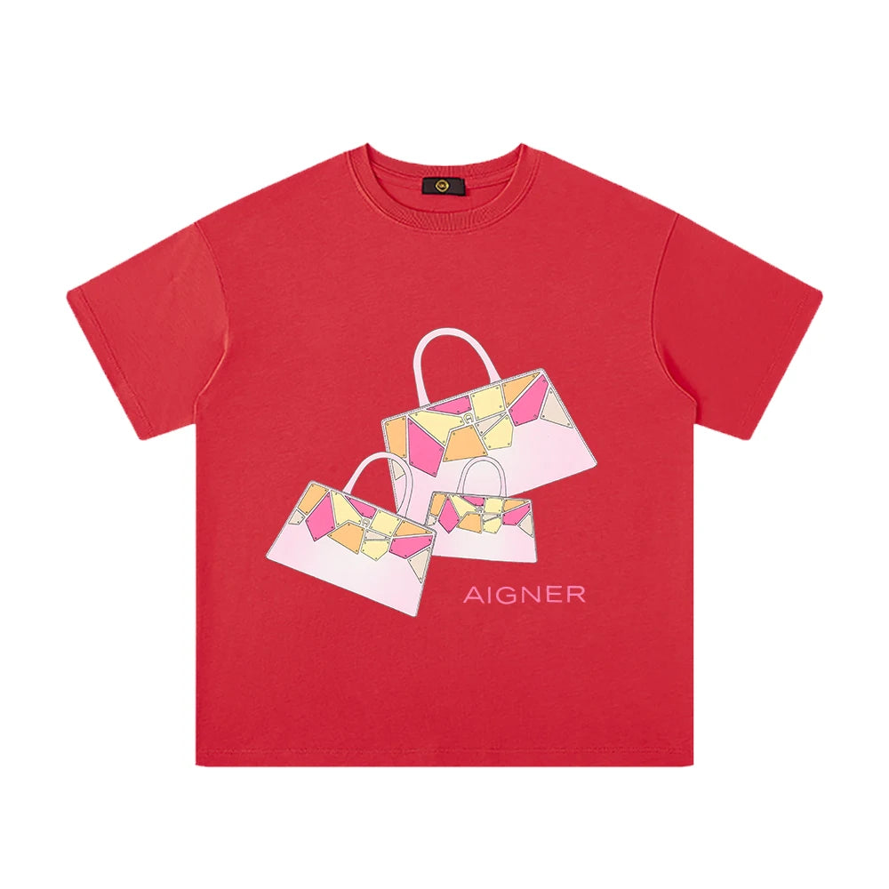 Girls' T-shirt, pure cotton summer new fashion short sleeved T-shirt, baby girl children's T-shirt, luxurious design sportswear