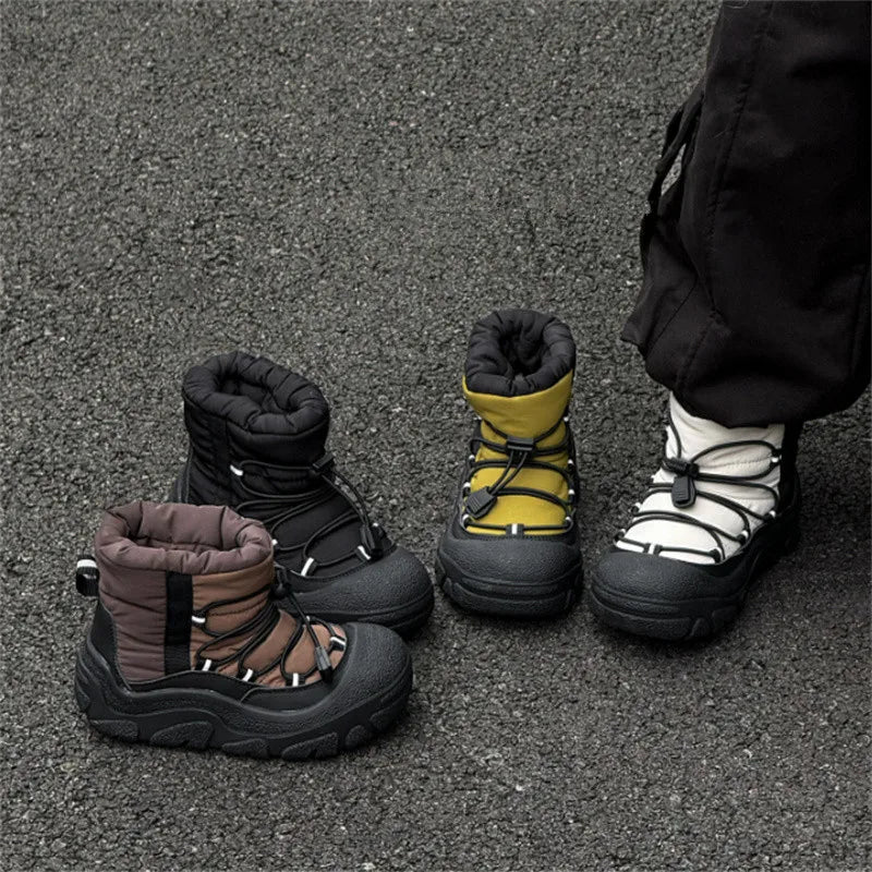 2025 New Winter Children Snow Boots For Boys Waterproof Warm Fur Rubber Sole Non-slip Fashion Girls Boots EU 26-37