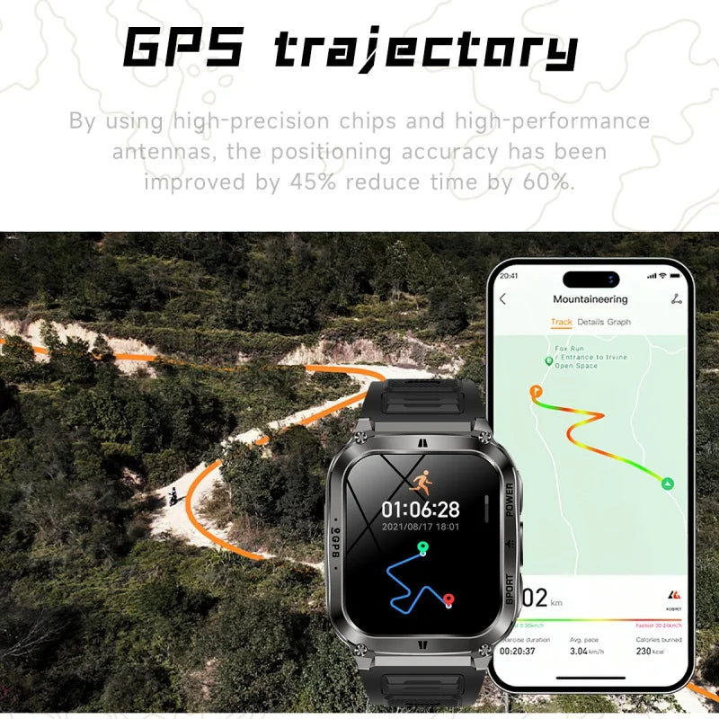 Smart Watch Men Women 1.83" AMOLED Screen 1000mAh Bluetooth Call Sports Fitness Bracelet IP68 Waterproof Smartwatch For Android
