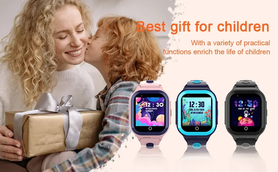 Wonlex Smart Watch Kids GPS WIFI LBS Positioning Tracker 4G Video Camera Voice Chat KT24S GEO Fence Location Child Smart-Watches