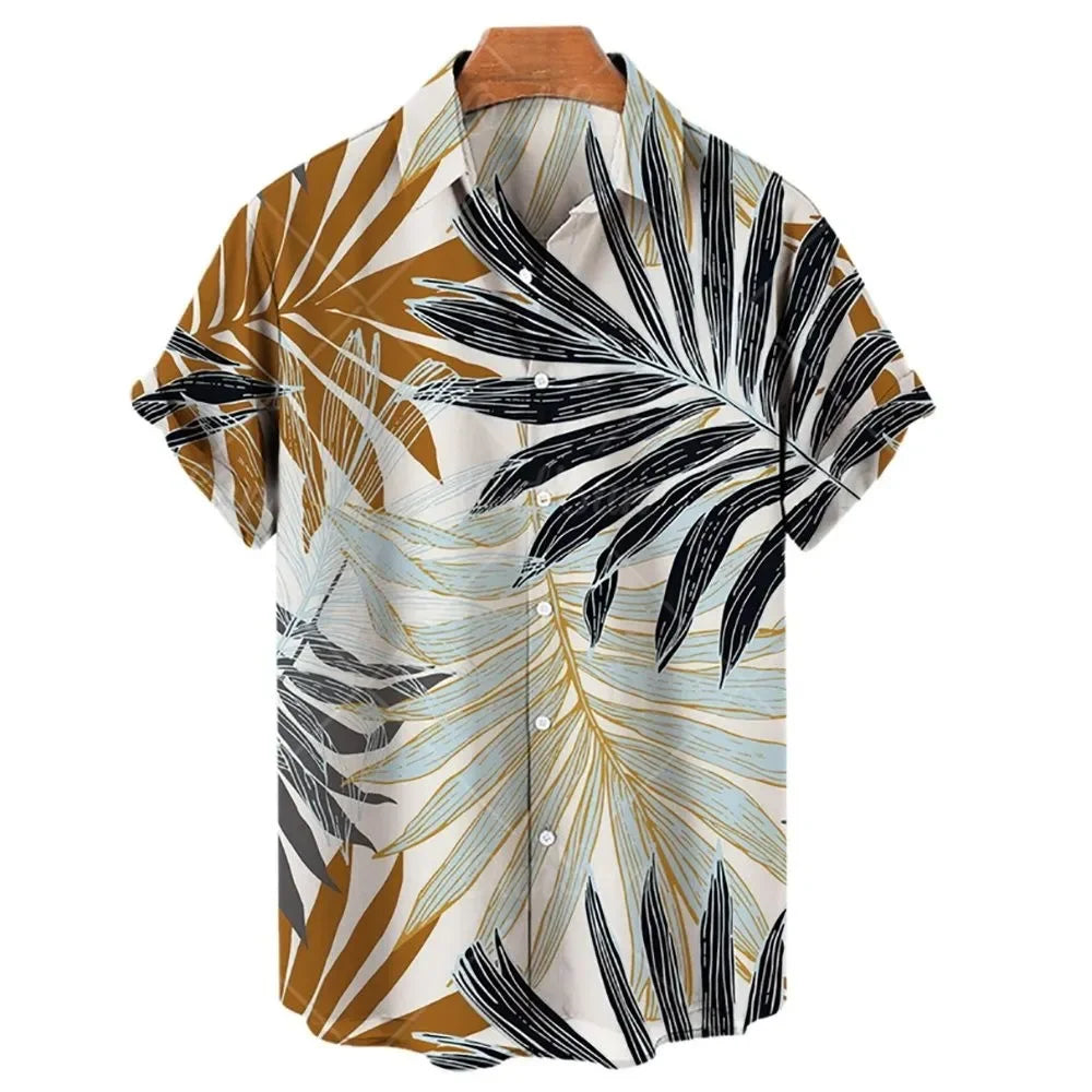 Cadiz Summer Hawaiian 3D Printed Floral Male Social Shirt For Blouse Vintage Men Beach Casual Harajuku Y2k Men's Camisas Casuais