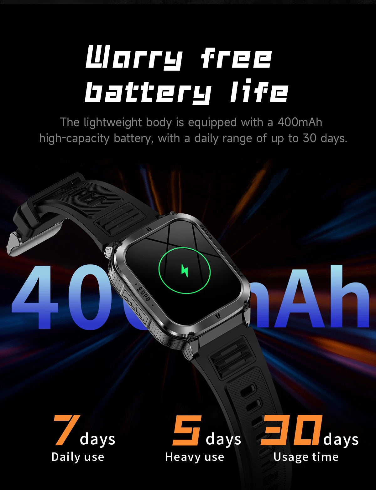 Smart Watch Men Women 1.83" AMOLED Screen 1000mAh Bluetooth Call Sports Fitness Bracelet IP68 Waterproof Smartwatch For Android