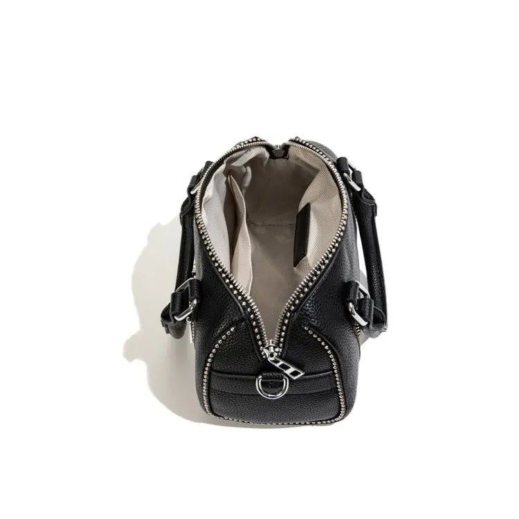 Famous design zipper women's crossbody bag, fashionable women's chain shoulder bag, modern trendy style handbag
