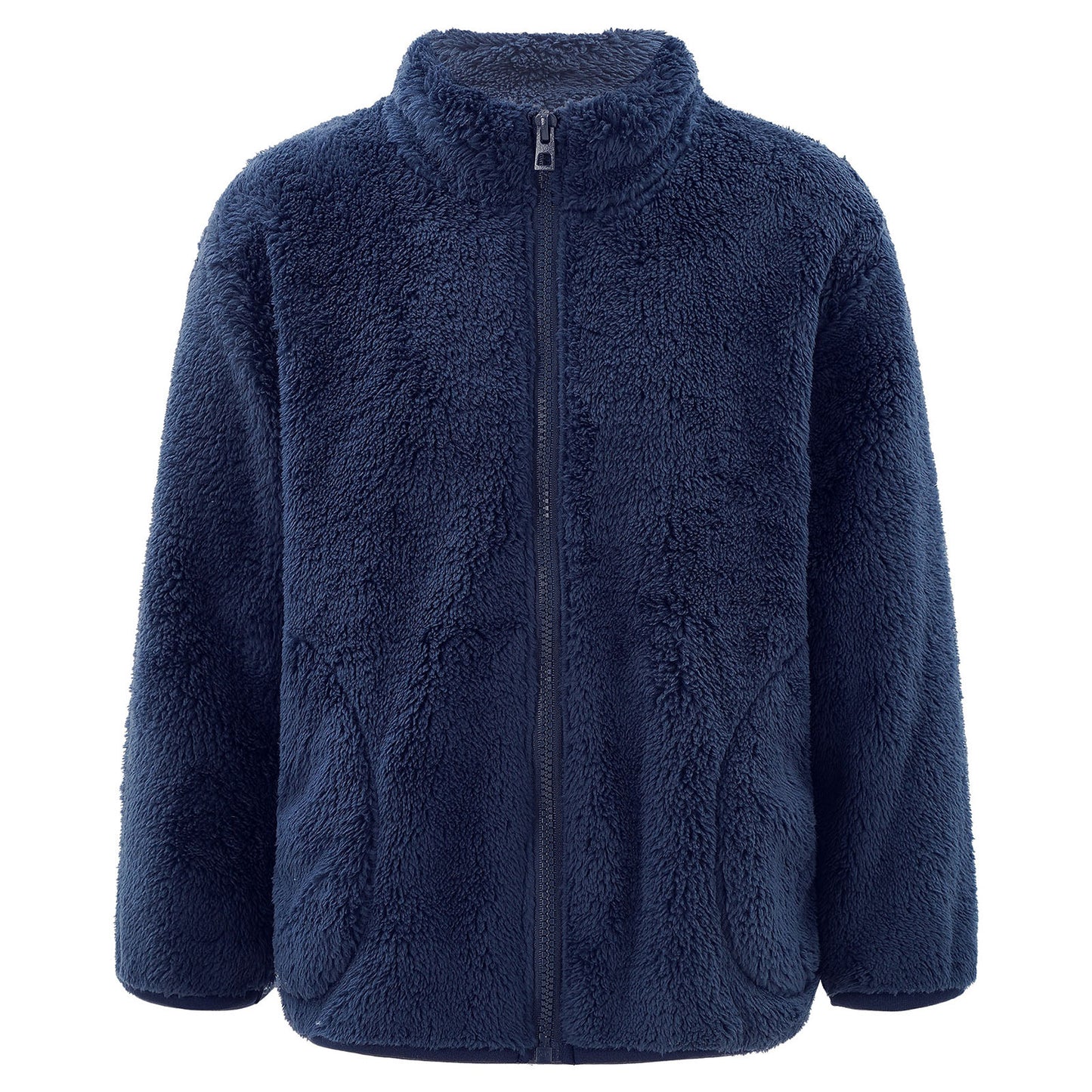 Girls Boys Warm Fleece Jacket Coat Full-Zip Turtleneck Tops with Pocket Fall Winter Outerwear for 2 Years-12 Years