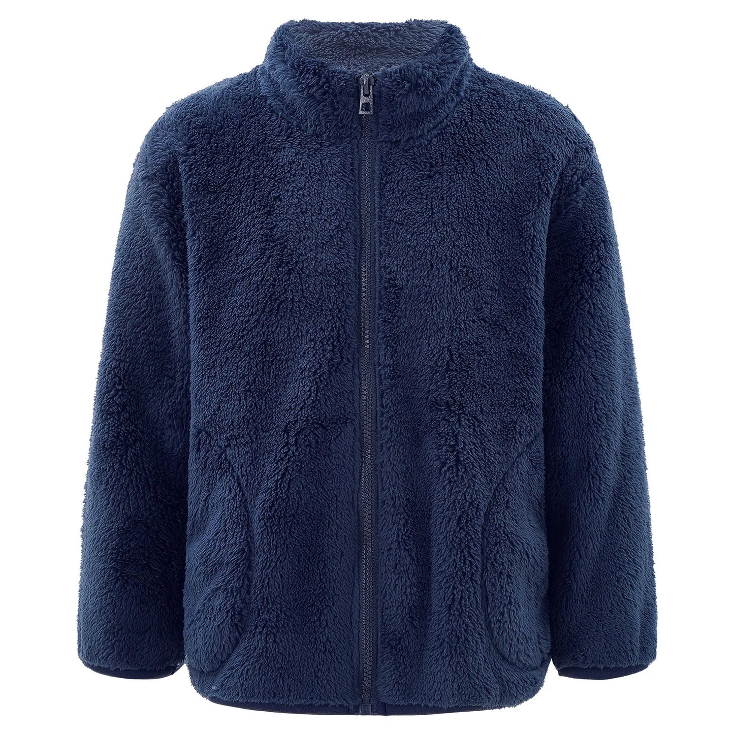 Girls Boys Warm Fleece Jacket Coat Full-Zip Turtleneck Tops with Pocket Fall Winter Outerwear for 2 Years-12 Years