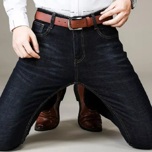 2026 NEW Men Men's Fashion Business Jeans Classic Style Casual Stretch Slim Jean Pants Male Brand Denim Trousers Black Blue Me