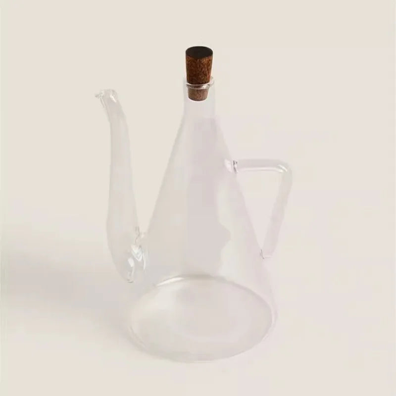Glass Oil Dispenser Bottle for Kitchen Large Capacity Olive Oil Pourer Leak-proof Soy Spout Cooking Kitchen Storage Container