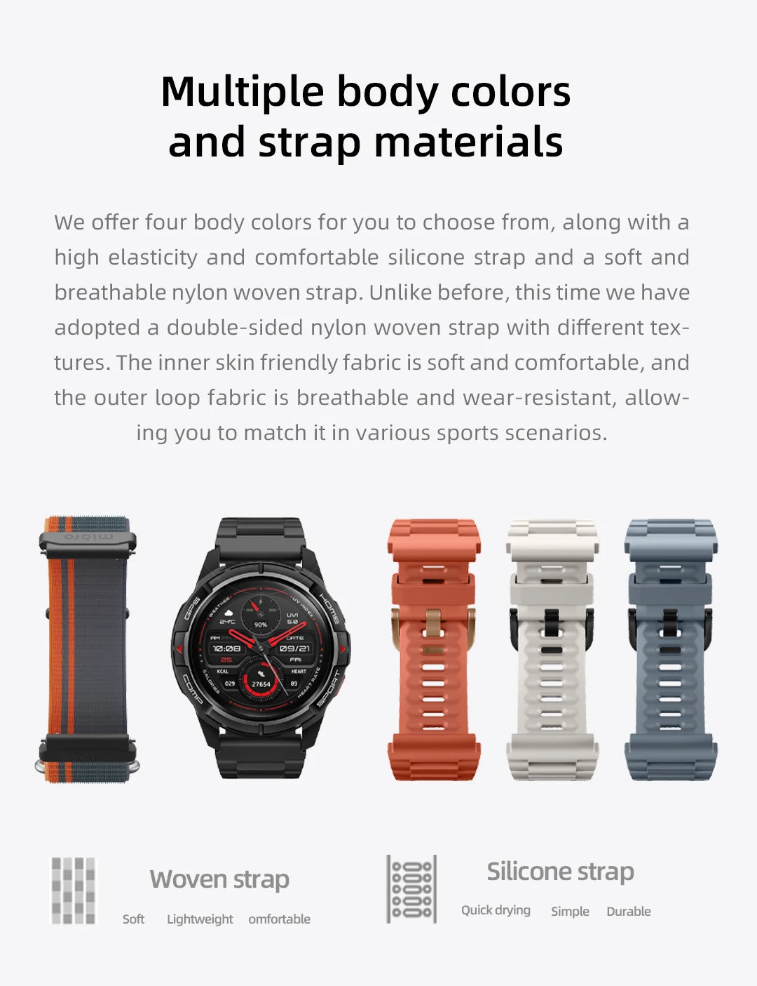 Mibro GS Active Smartwatch GPS Positioning 1000Nits AMOLED Screen 5ATM Waterproof 150 Sports Modes Smart Watch For Android iOS