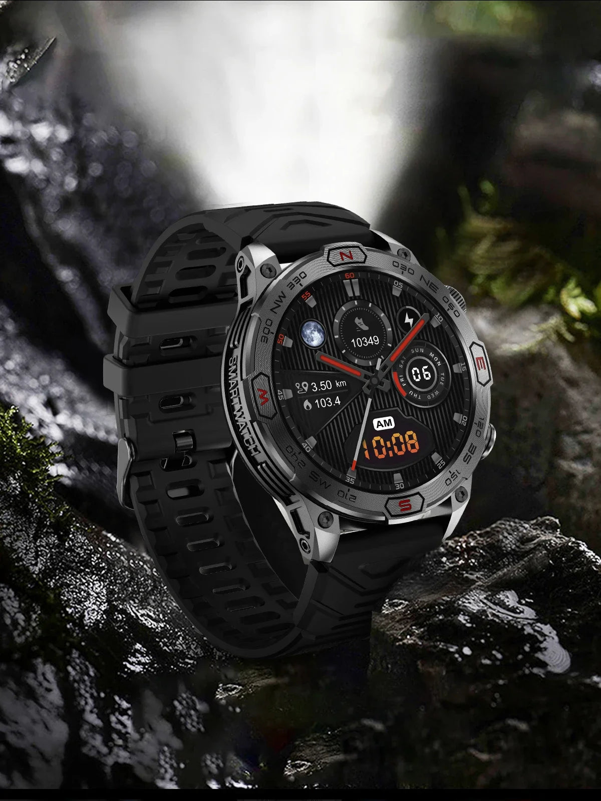 New Outdoor Military Smart Watch Men Compass AI voice Bluetooth Call Fitness GPS Sports Track Smartwatch For Android Xiaomi  IOS