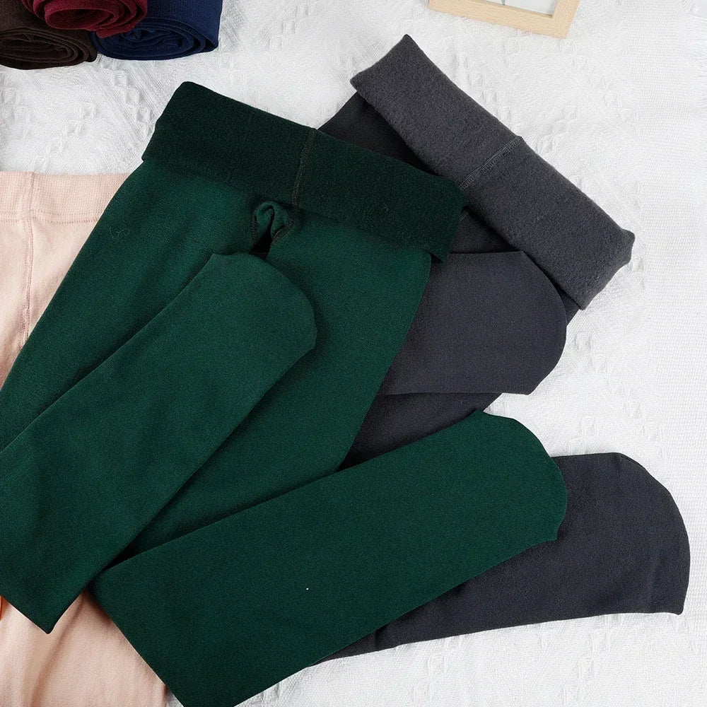 Women's Thermal Winter Tights Fleece Lined Sheer Velvet Pantyhose Thick Warm Leggings with Plush Inner Layer