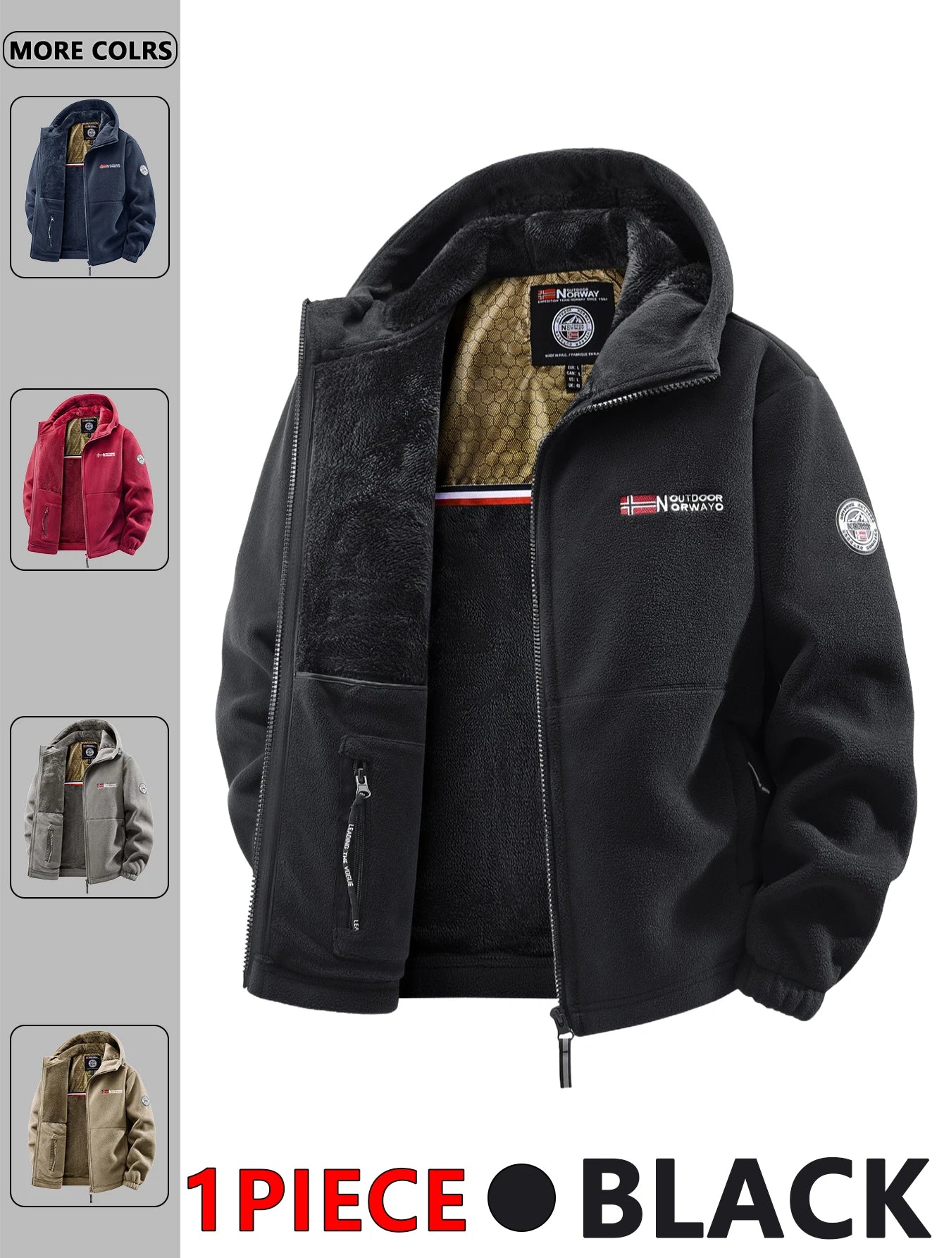 Men's Autumn and Winter Outdoor Hooded Jacket, Suitable for Daily Wear at Home, for Travel, Parties, Commuting, Outdoor Fashion Versatile, Enhances Temperament, Streetwear, Travel Wear.
