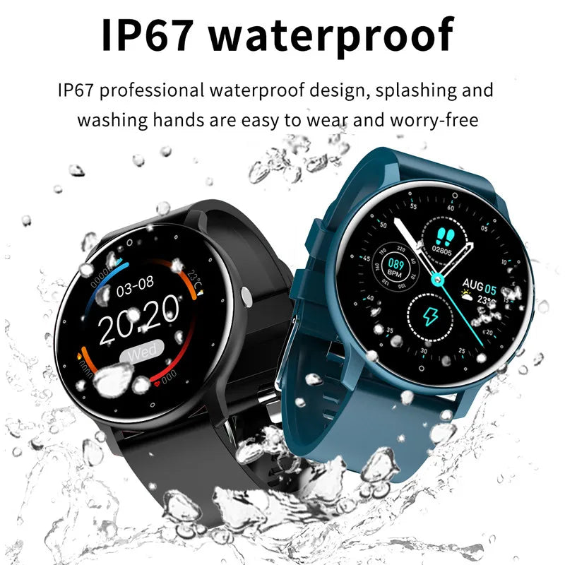 Men Smart Watch Full Touch Screen Digital Fitness Tracker IP68 Waterproof Sports Smartwatch for Women Phones 2023