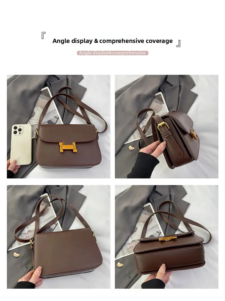 Fashion RetroSingle Shoulder BagsFor WomenCasual CommuterSmall Square BagsCrossbody BagHigh Sense Versatile Handbags