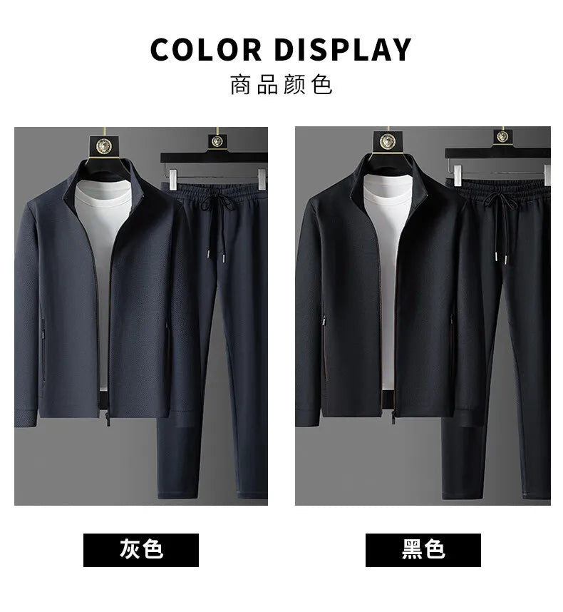 (jackets + trousers) 2024 spring fashion men jackets Man coats long sleeve men's casual jackets men A set of clothes size M-5XL