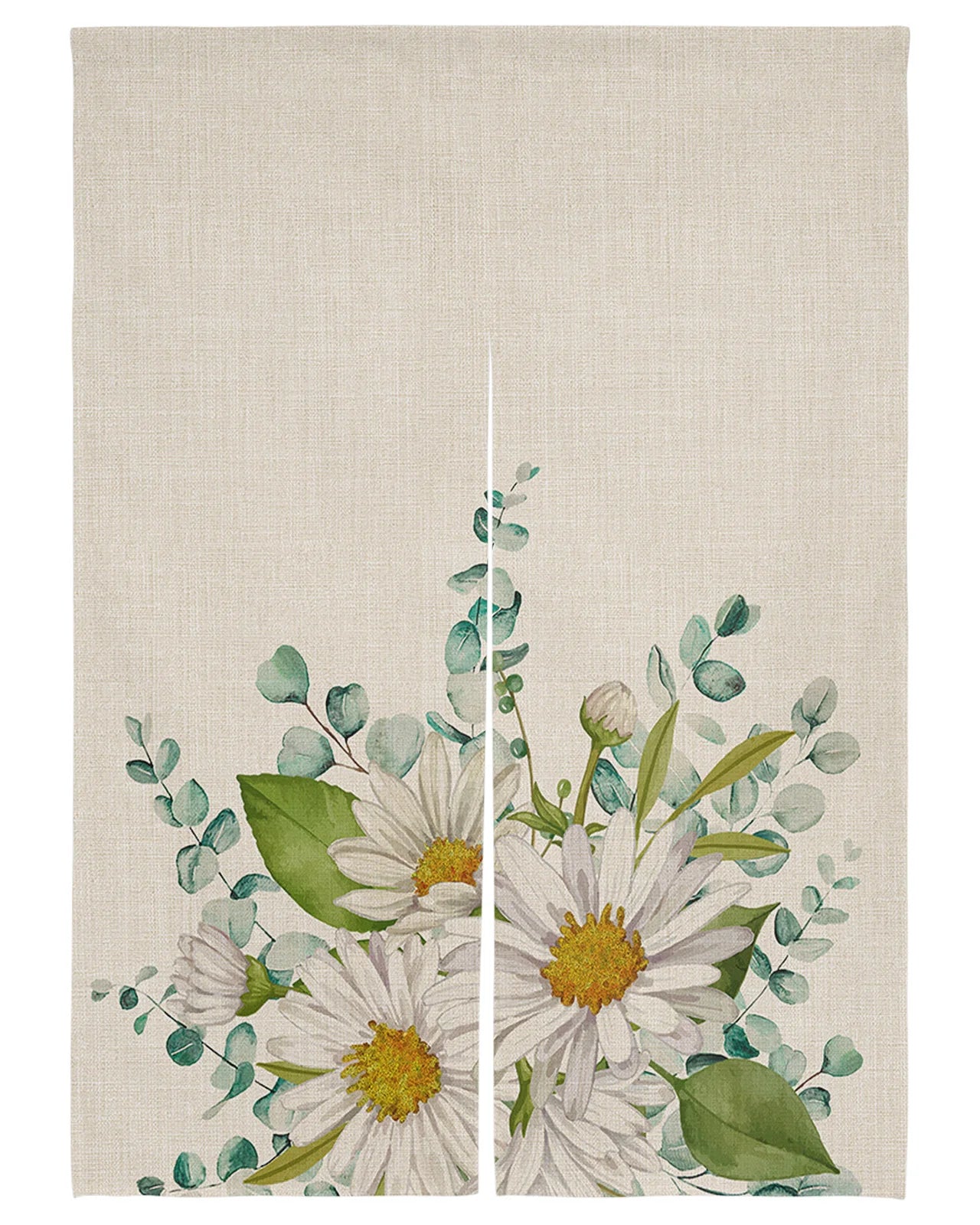 Plant Green Rattan Leaves Door Curtains Japanese Style Partition Split Curtain for Kitchen Bedroom Decorative Doorway Curtains