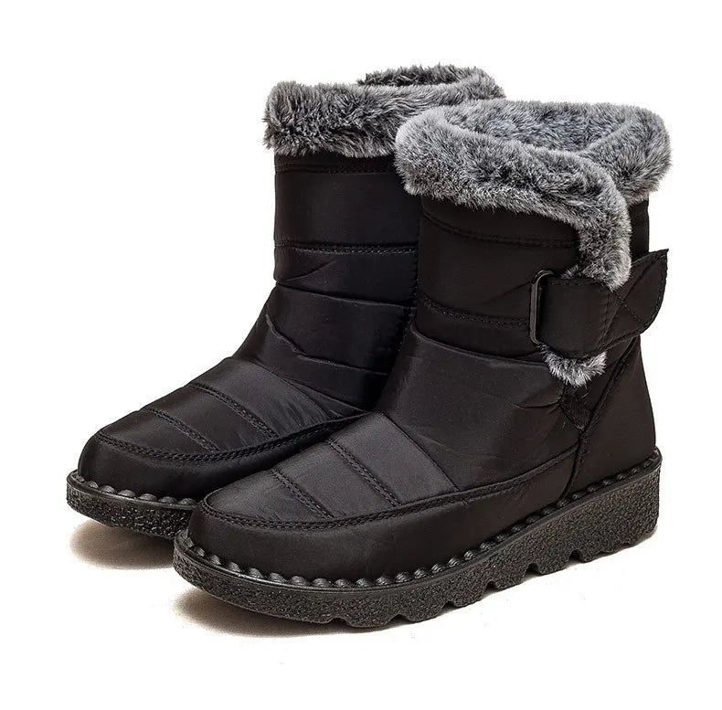 Women's Boots Fashion Winter Boots With Super Warm Fur Botas Mujer 2025 Winter Shoes Woman Snow Boots Elegant Woman Heeled Shoes
