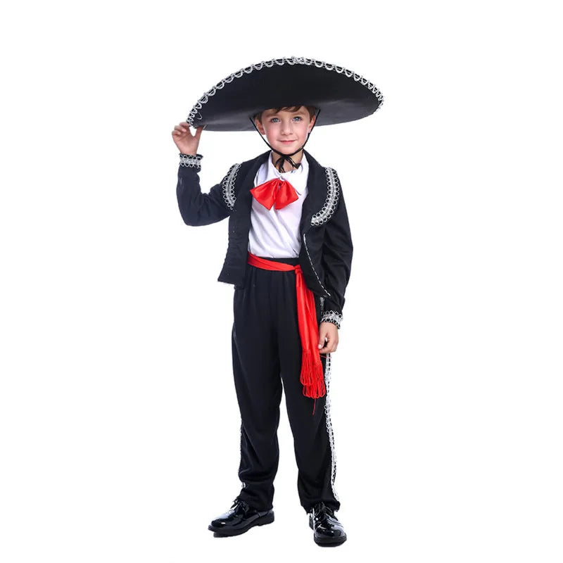 Boys Traditional Mexican Mariachi Amigo Dancer Costume For Cinco De Mayo Fiesta