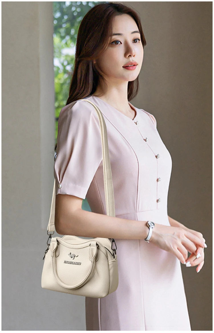 Luxury Women's Tote PU Leather Soft Crossbody Bags Women Designer Handbags High Quality Large Casual Female Messenger Sac
