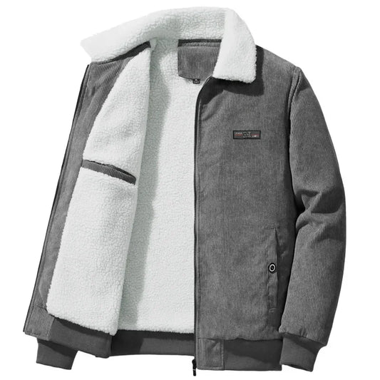 Autumn Winter New Men Jacket Fleece Thickening Corduroy Coats Men Jackets Casual Coat Men's Business Coats Mens Parka