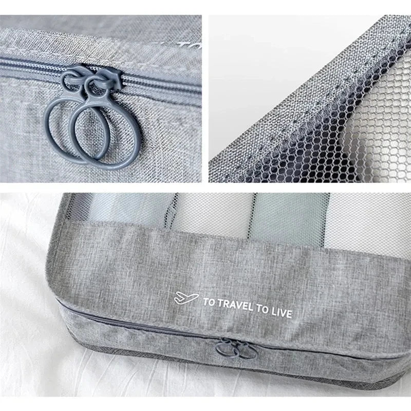 7Pcs/Set Travel Storage Bag Clothes Unisex Multifunction Holiday Travel Accessories Kit Tidy Organizer Wardrobe Suitcase Pouch