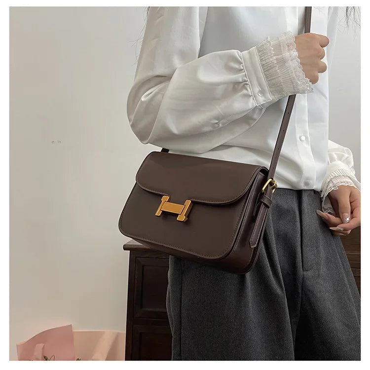 Fashion RetroSingle Shoulder BagsFor WomenCasual CommuterSmall Square BagsCrossbody BagHigh Sense Versatile Handbags