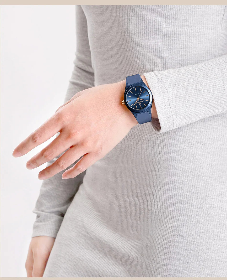 NAVIFORCE 2025 Women Fashion Watches Quartz Watch Sports Silicone Strap Ladies Wristwatches Simple Clock Gift relogios feminino
