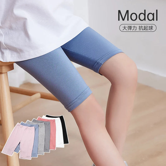 Princess girls spring summer five-point trousers leggings short pants Candy Color Knee Length baby kids child soft cotton Capris