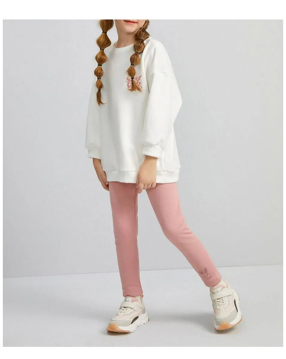 Clearance_3-8 Years Girl Leggings Baby Bunny Pants Kids Autumn Winter Thermal Tights Children Fleece Lined Fashion Trousers Casu
