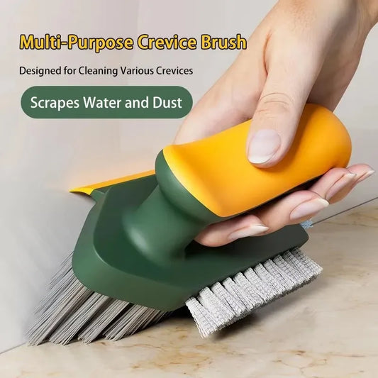 3-In-1 Multi-Function Cleaning Brush Hard Bristle Scrub Brush With Gap Brush T-Handle Grout Cleaner For Bathroom Kitchen Window