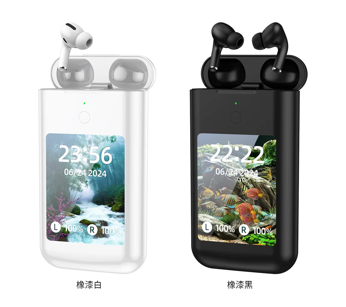In Ear Style Headphone Large Screen Touch Earphone Large Battery Multiple Function Flashlight Phone Charge Headphone Music Game