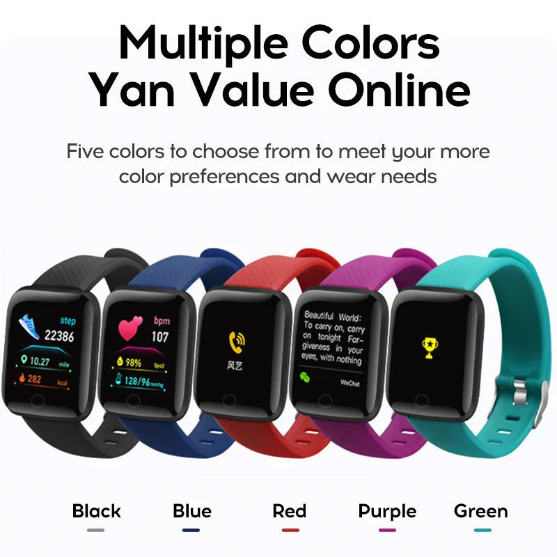 116plus Smart Watch Men and Women Full Touch Screen Sport Fitness Watch Man IP67 Waterproof Bluetooth For Ios Android Smartwatch