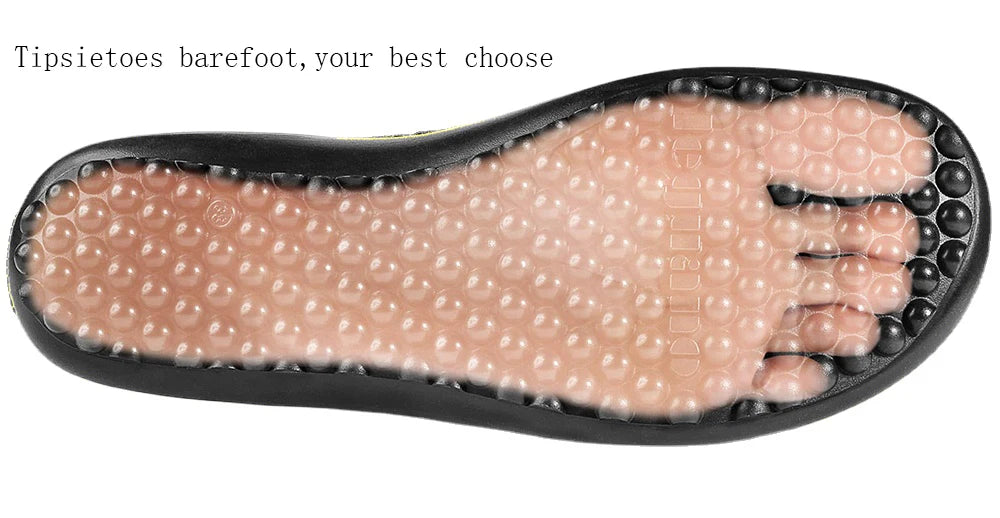 Tipsietoes 2025 Sprinng Barefoot Leather Flat Sandals For Women Shoes With New MInimalist Soft Sole