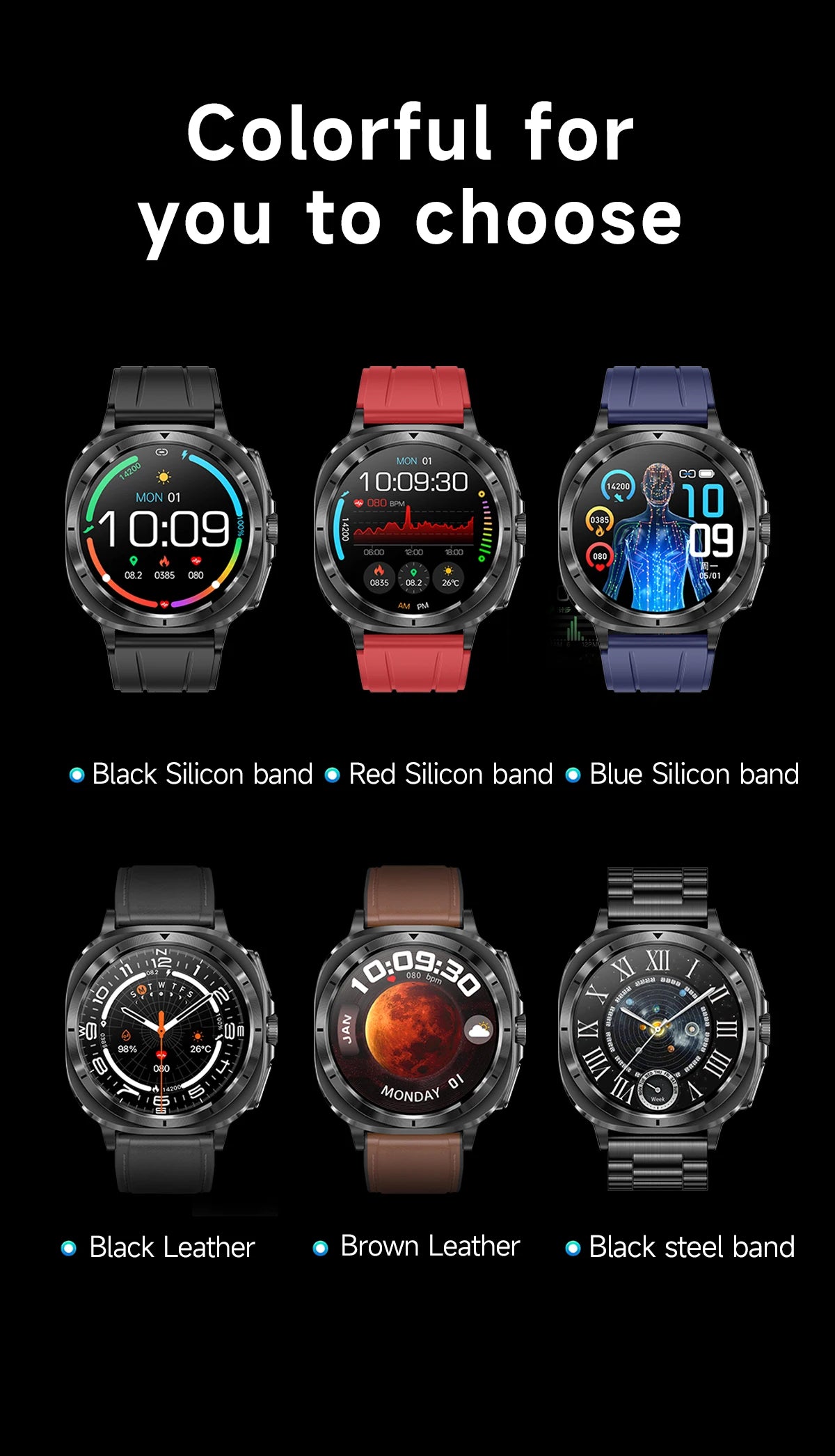 New Clinical level Smart Watch Men NFC ECG+PPG Organ monitor Blood Lipids Uric Acid Bluetooth Call Health Laser Therapy watches
