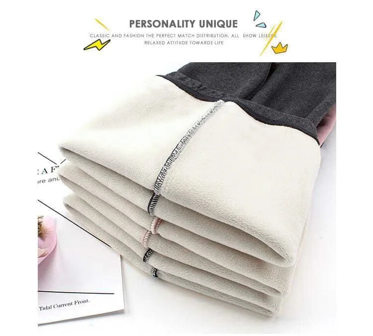 Girls Thermal Leggings Autumn Winter Kids Cute Rabbit Simplicity Tight Warm Trousers Baby Children Skinny Pants Casual Bottoms