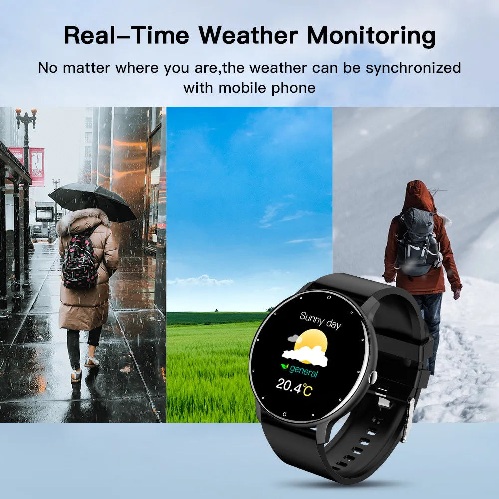 Men Smart Watch Full Touch Screen Digital Fitness Tracker IP68 Waterproof Sports Smartwatch for Women Phones 2023