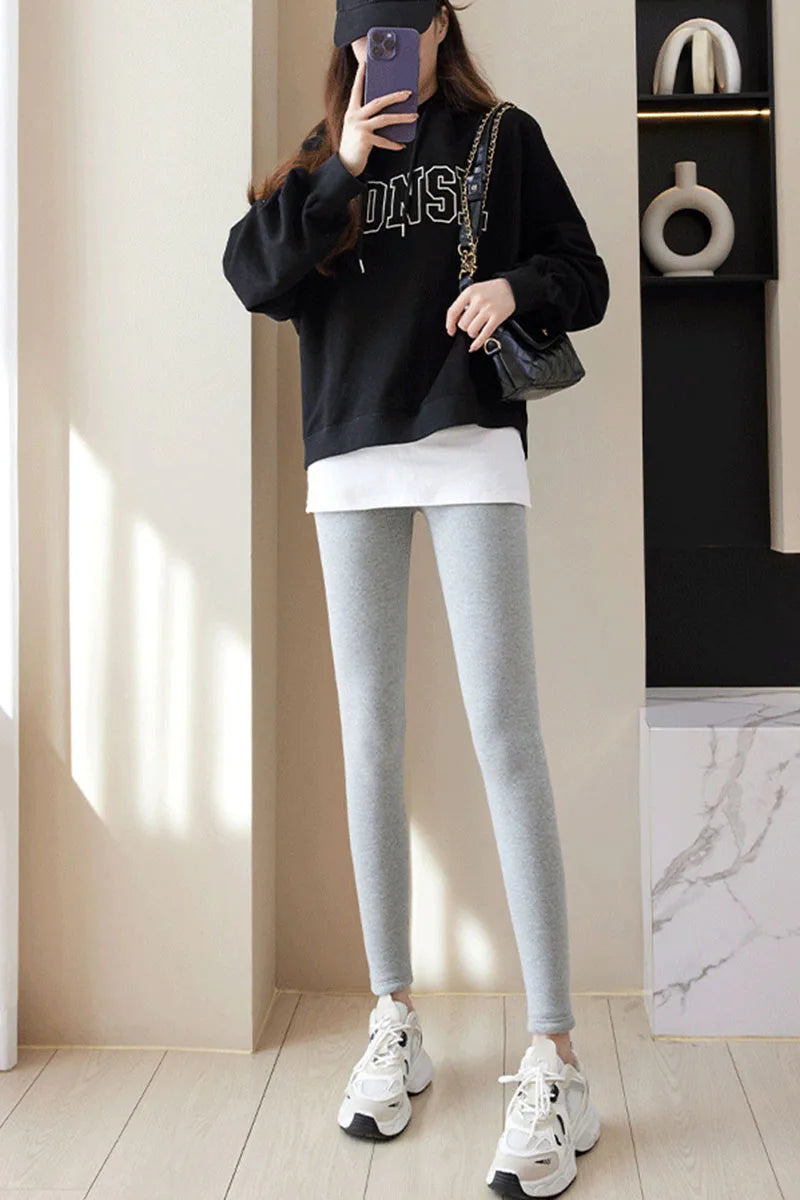 2025 Women's Winter Leggings High Waisted Thermal Plus Velvet Tight Stretch Leggings Keep Out The Cold Thicken Warm Cotton Pants