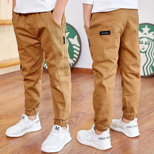 2024 New Spring Autumn Boys Pants Casual Long Style Trousers For Kids 3- 12 Years Old Teenage Children Sport Outdoor Pants